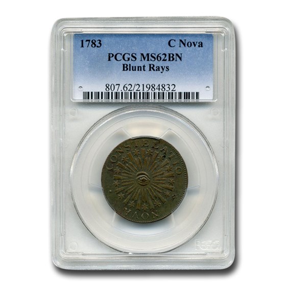 1783 Nova Constellatio Blunt Rays MS-62 PCGS (Brown) 1783 Nova Constellatio Blunt Rays MS-62 PCGS (Brown)